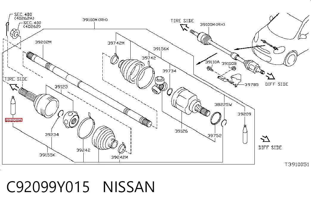 C92099Y015 Nissan/Infiniti