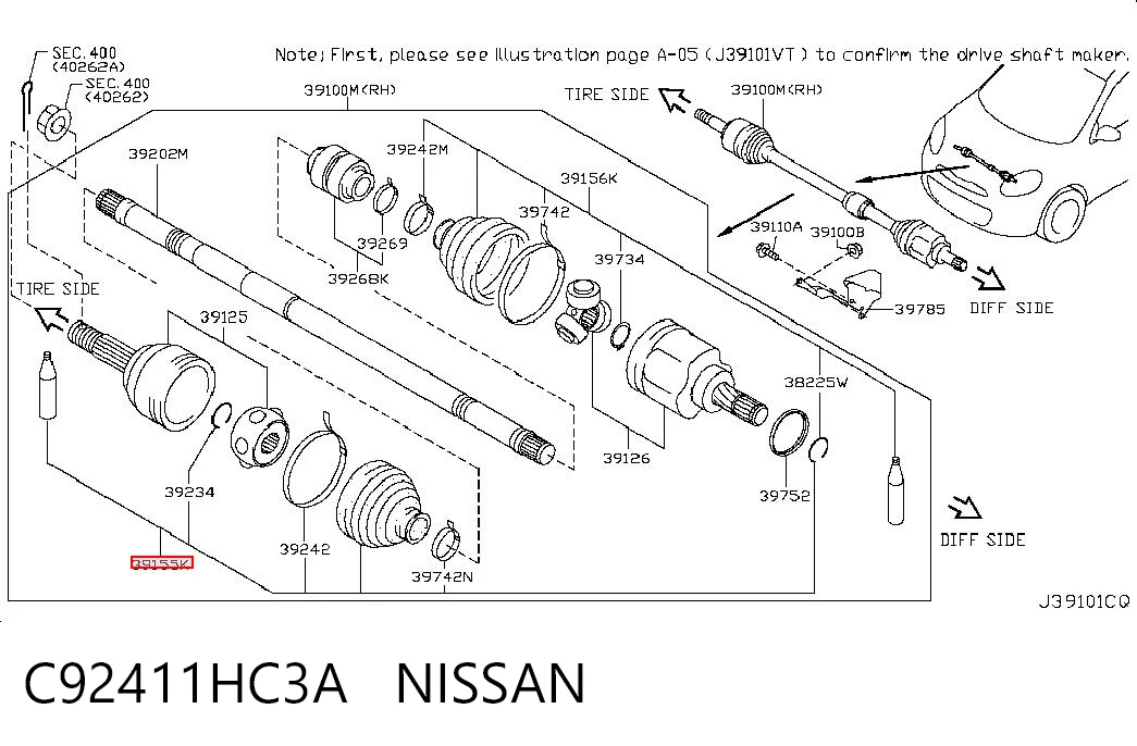 C92411HC3A Nissan/Infiniti
