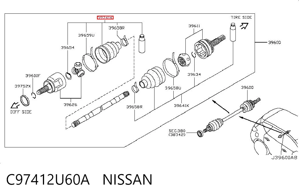 C97412U60A Nissan/Infiniti
