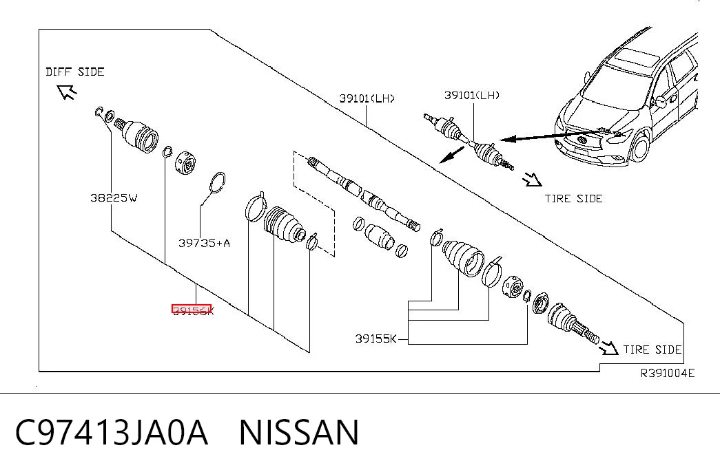 C97413JA0A Nissan/Infiniti