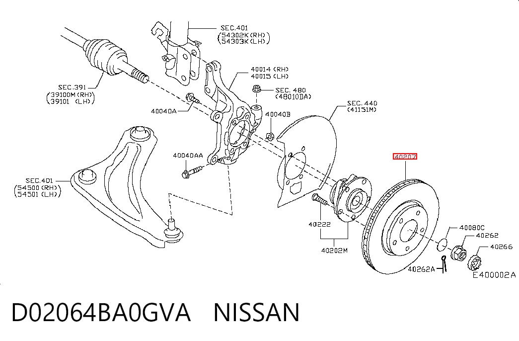 D02064BA0GVA Nissan/Infiniti