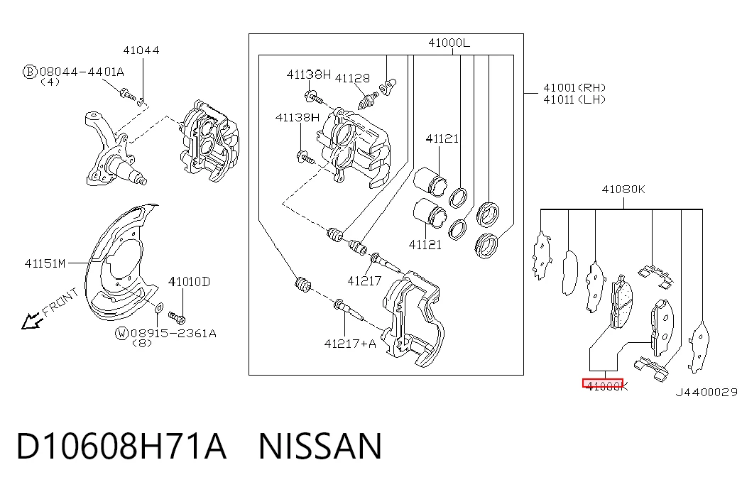 Pastillas freno delanteras Nissan Pathfinder  desde 36,07 €