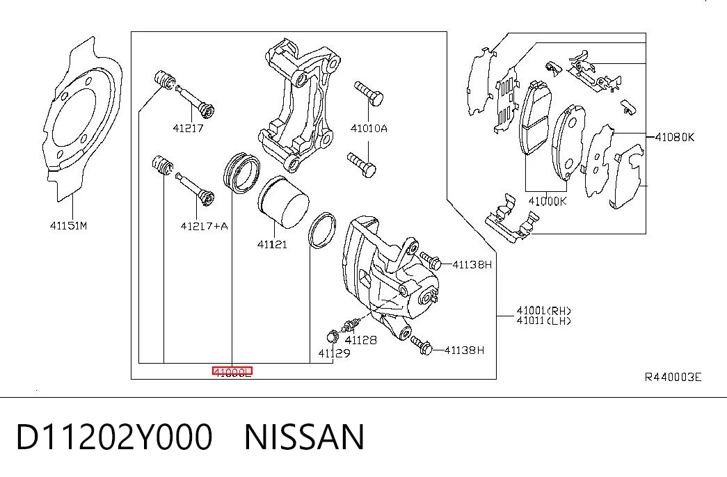 Comprar Kit de reparación de pinzas de freno Nissan Tiida  SC11X