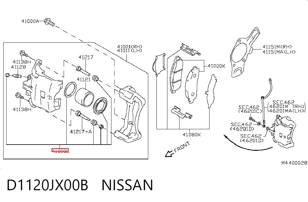 Kit de reparación de pinzas para Mitsubishi L 200 IV KA, KB