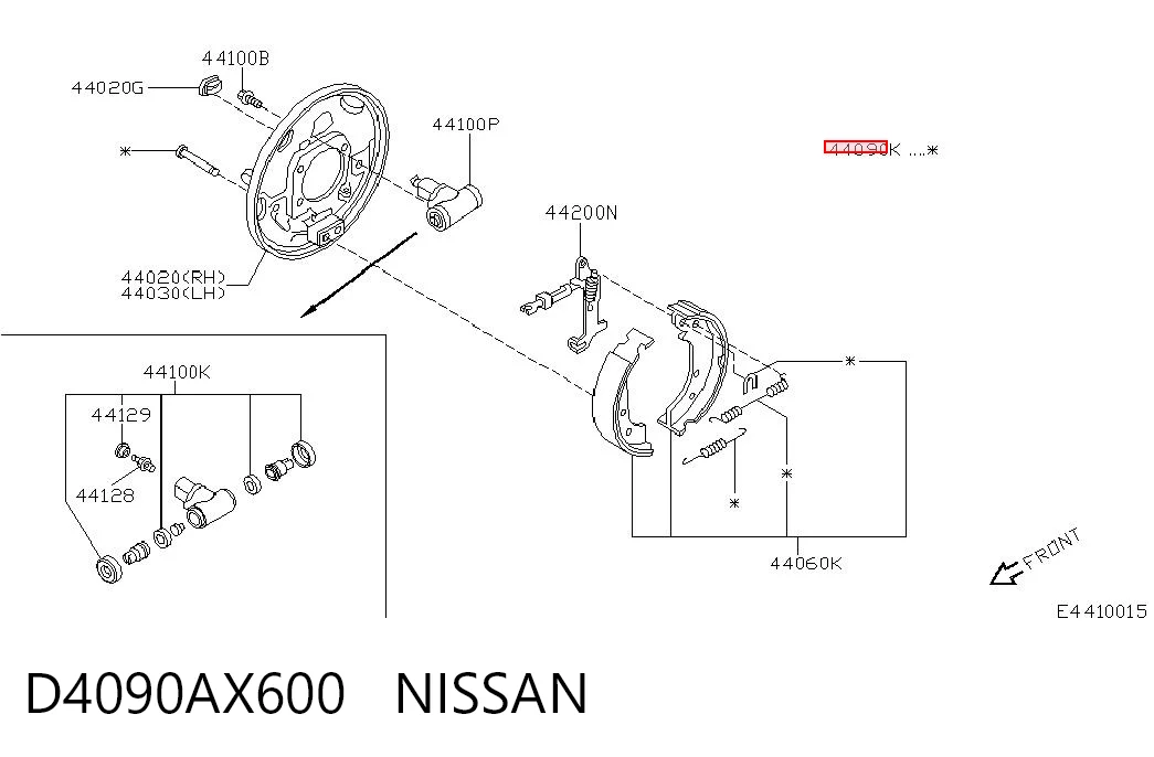 Juego de montaje, zapatas de freno traseras Nissan Note  (2006-2012)