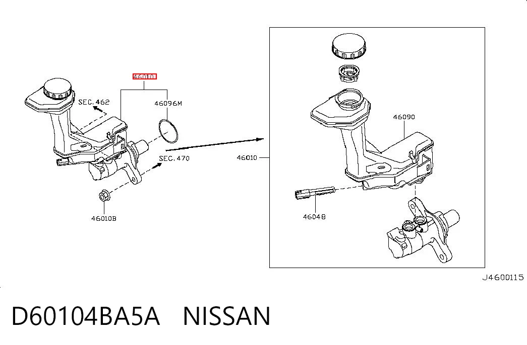 Cilindro principal de freno Nissan Qashqai II