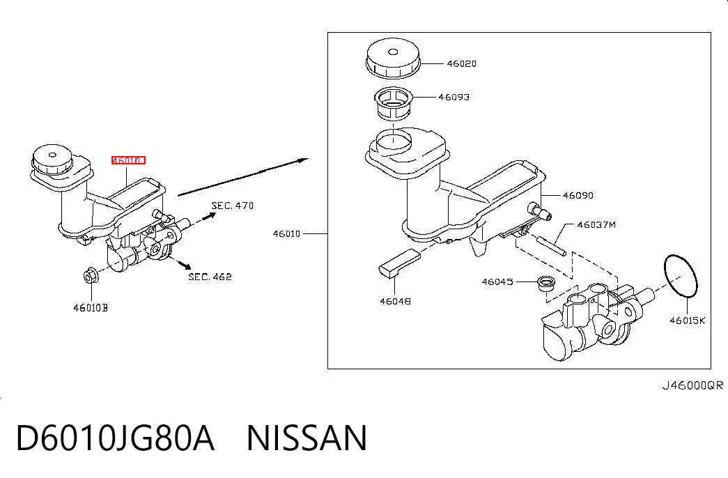 D6010JG80A Nissan/Infiniti