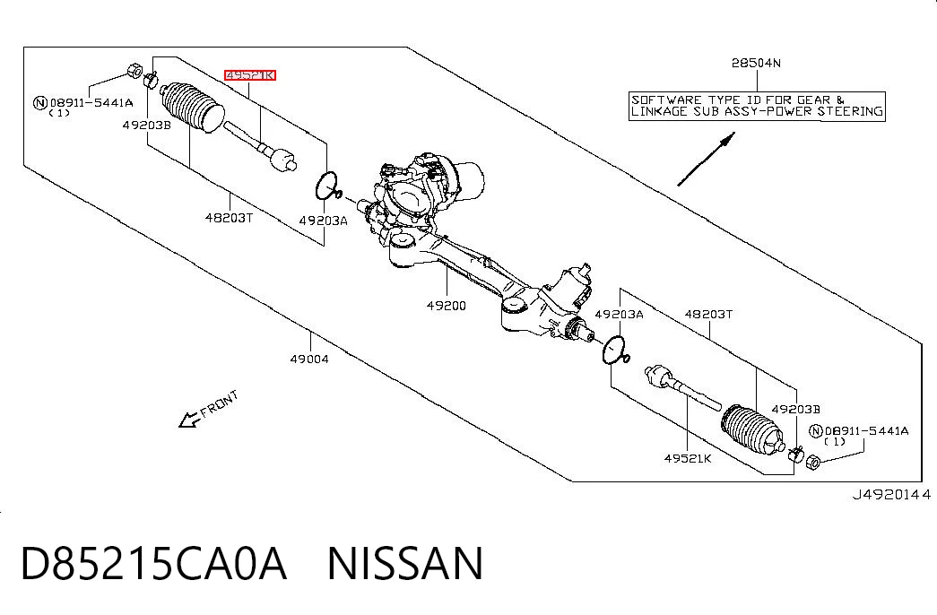 D85215CA0A Nissan/Infiniti