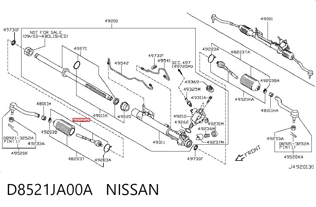 D8521JA00A Nissan/Infiniti