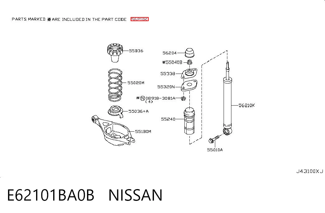 E62101BA0B Nissan/Infiniti
