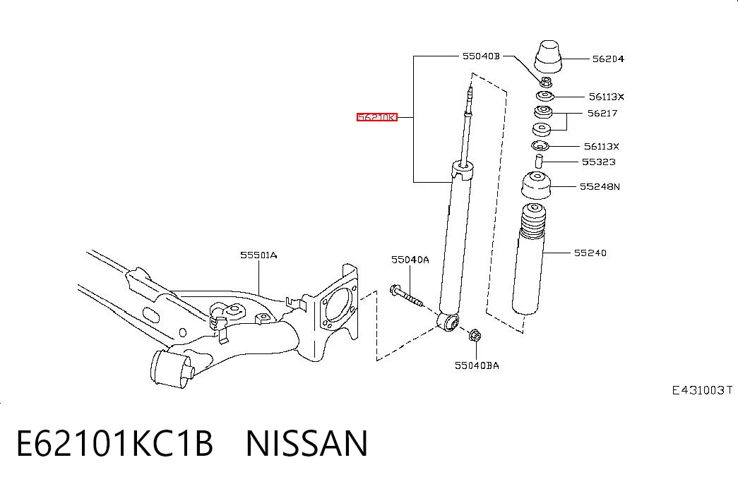 Amortiguadores traseros Nissan JUKE  desde 43,17 €