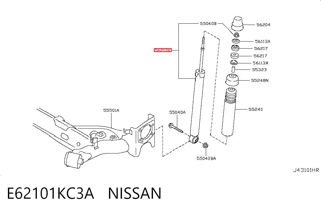 E62101KC3A Nissan/Infiniti