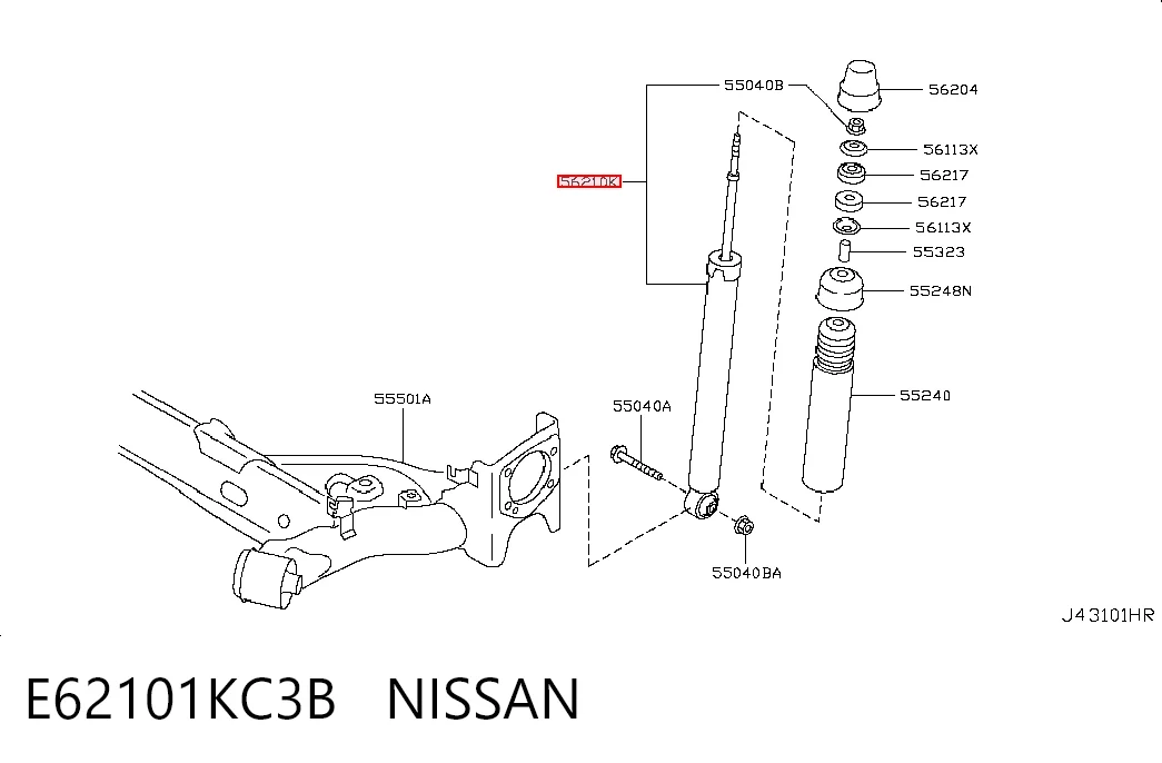 E62101KC3B Nissan/Infiniti