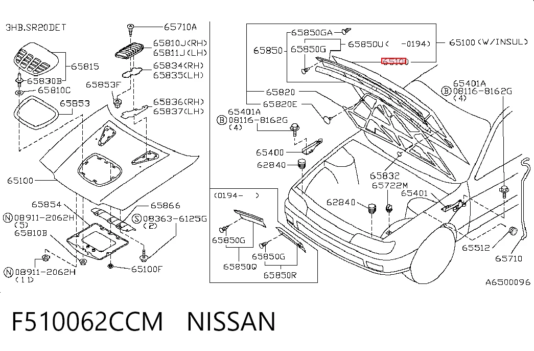 Capó para Nissan Sunny N14