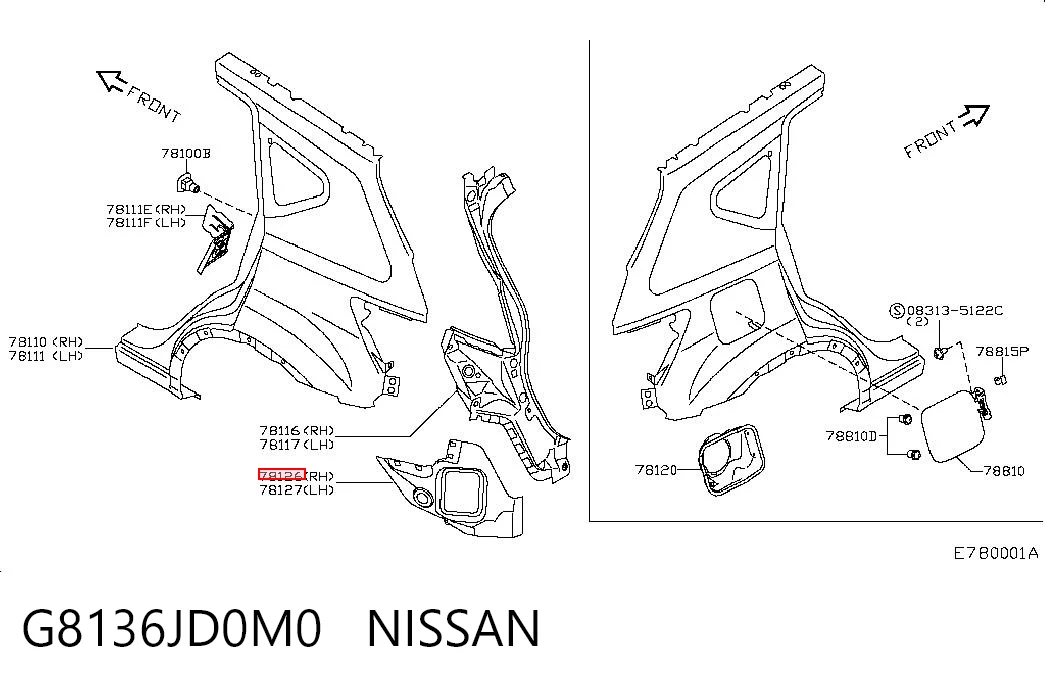 G8136JD0M0 NISSAN