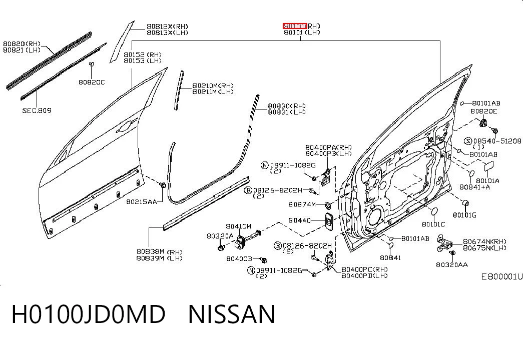 H0100JD0MD Nissan/Infiniti