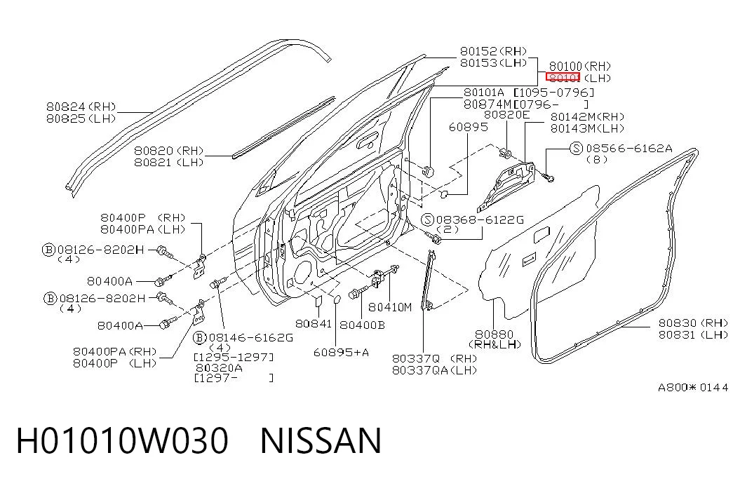 Comprar Puerta delantera izquierda Nissan Pathfinder R50 a bajo precio