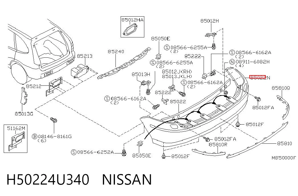 H50224U340 Nissan/Infiniti