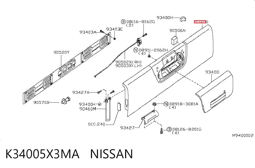 K34005X3MA Nissan/Infiniti