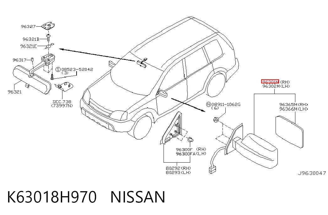 K63018H970 Nissan/Infiniti
