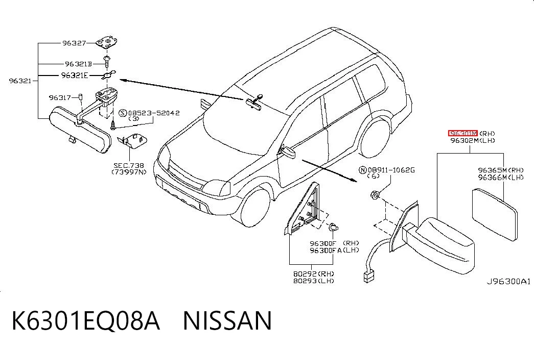 K6301EQ08A Nissan/Infiniti