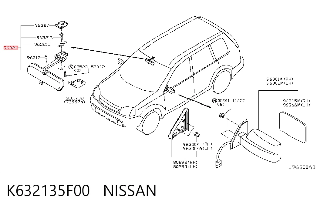 Comprar Espejo interior Nissan X-Trail  T30