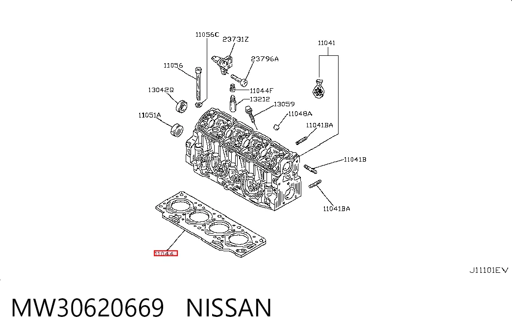 Junta de culata MW30620669 NISSAN