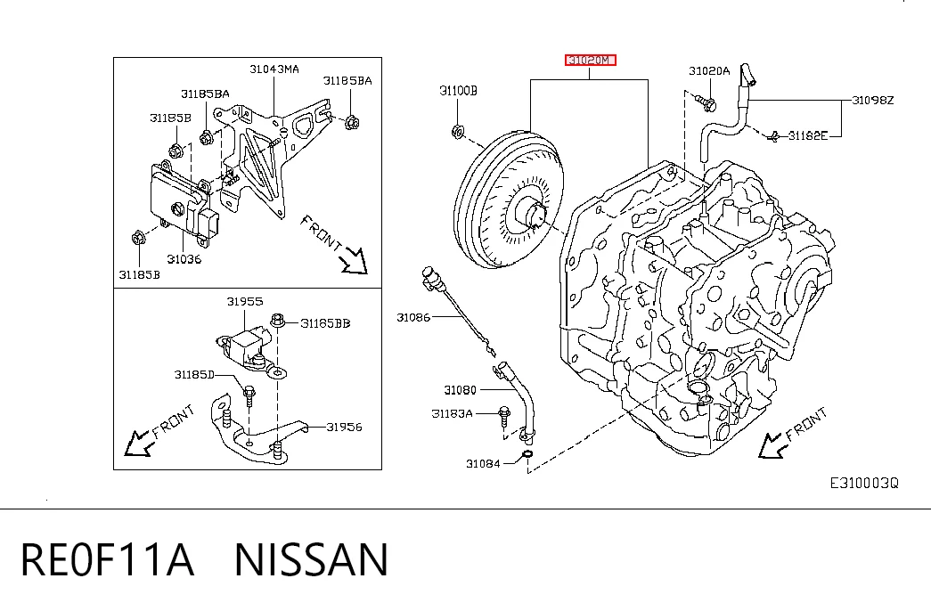 RE0F11A Nissan/Infiniti Transmisión automática