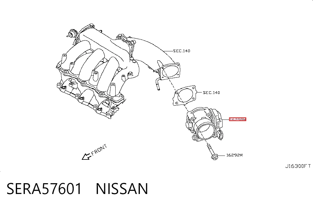 SERA57601 Nissan/Infiniti Mariposa de admisión