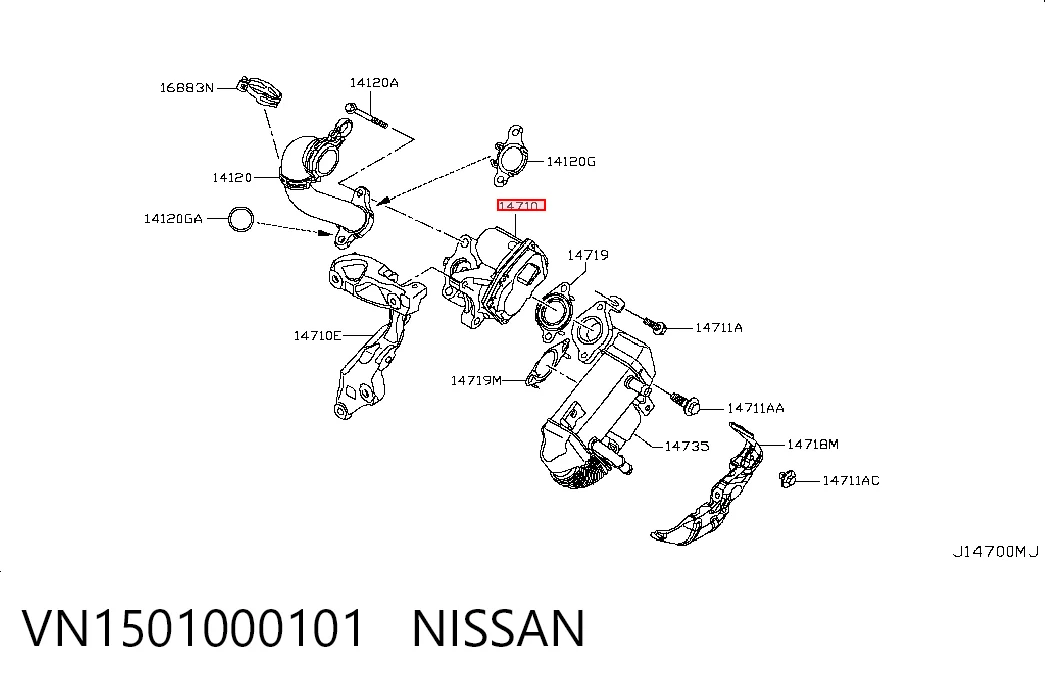 EGR General Motors 95524139