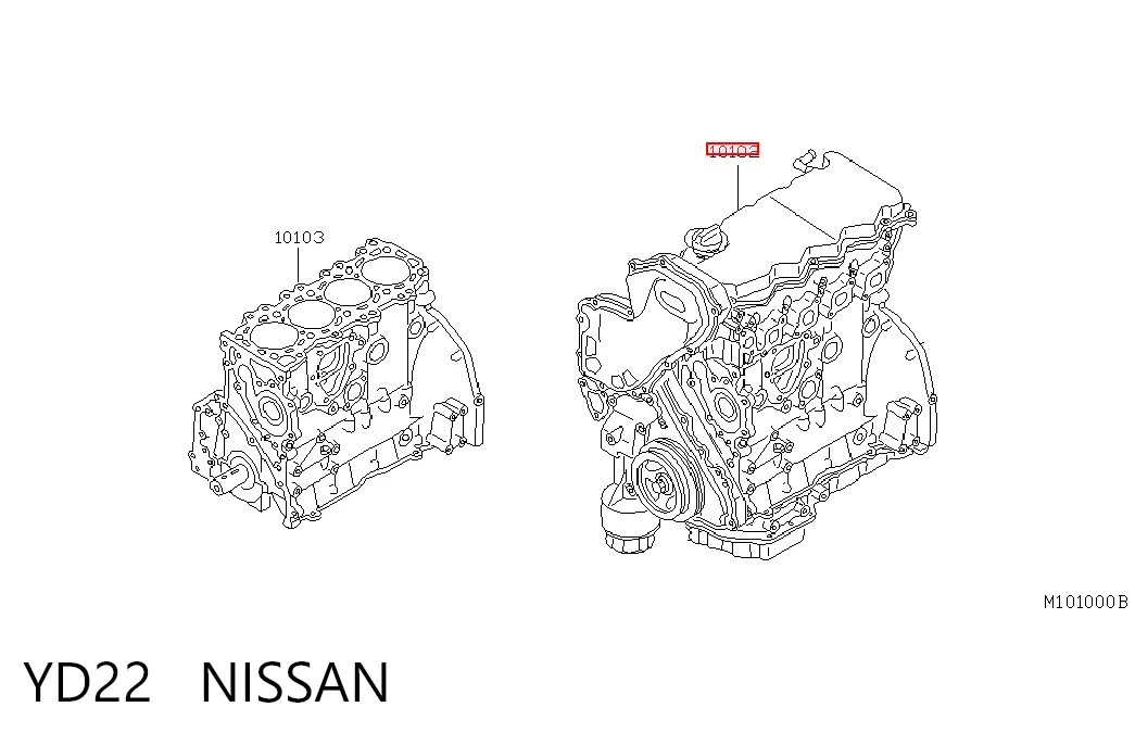YD22 Nissan/Infiniti Motor completo