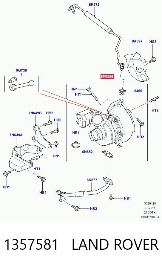 Turbo para motor para Land Rover Discovery III LR3