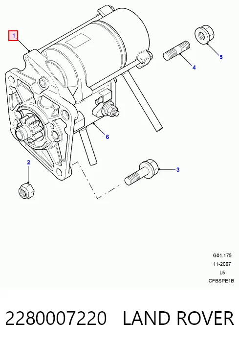 2280007220 Land Rover Arranque motores