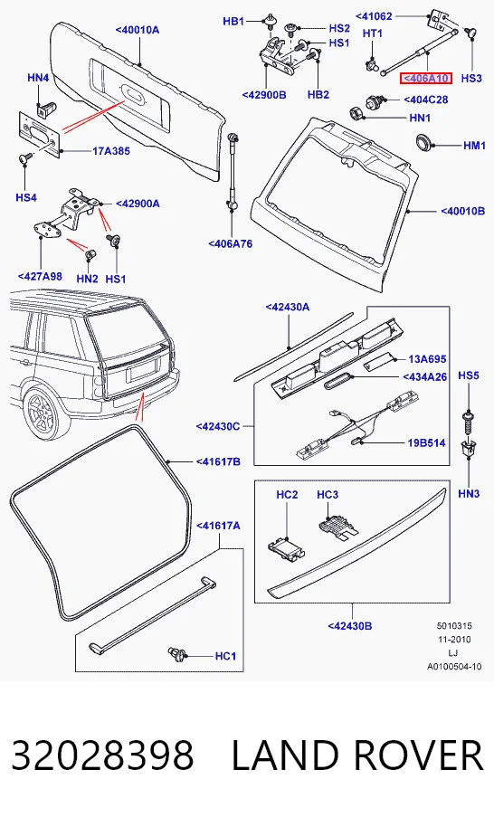 Comprar Amortiguador de puerta trasera Range Rover III L322