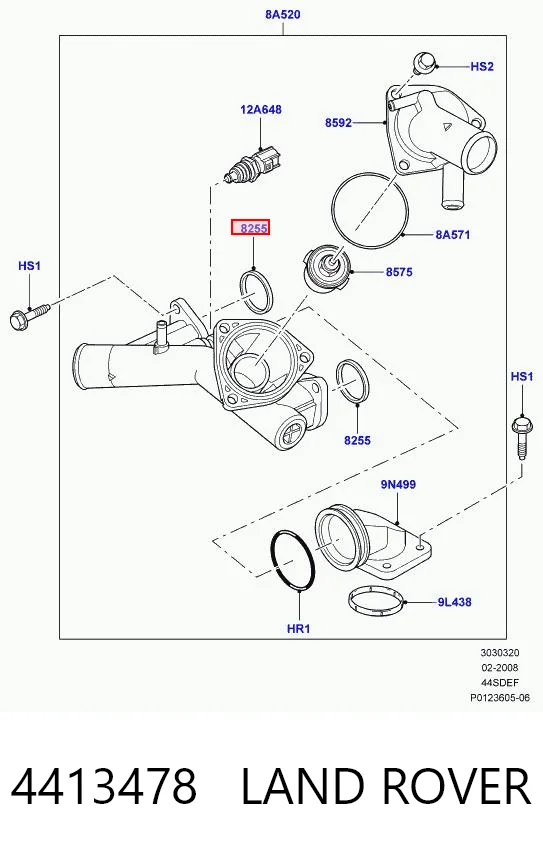 Junta termostato para Land Rover Range Rover SPORT I L320