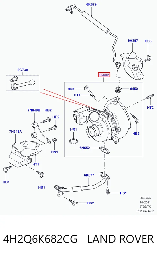 Turbo para motor para Land Rover Discovery III LR3