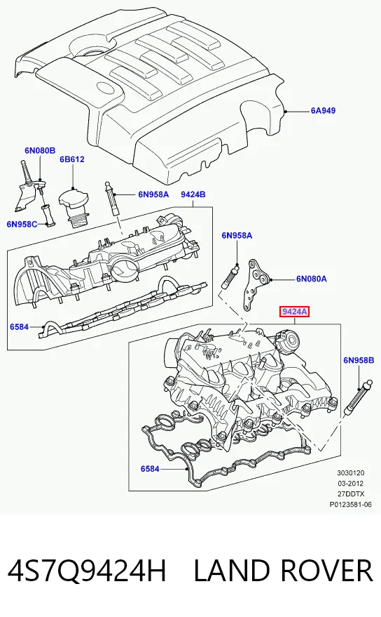 Comprar 4S7Q9424H Renault (RVI) Colector de admisión izquierdo