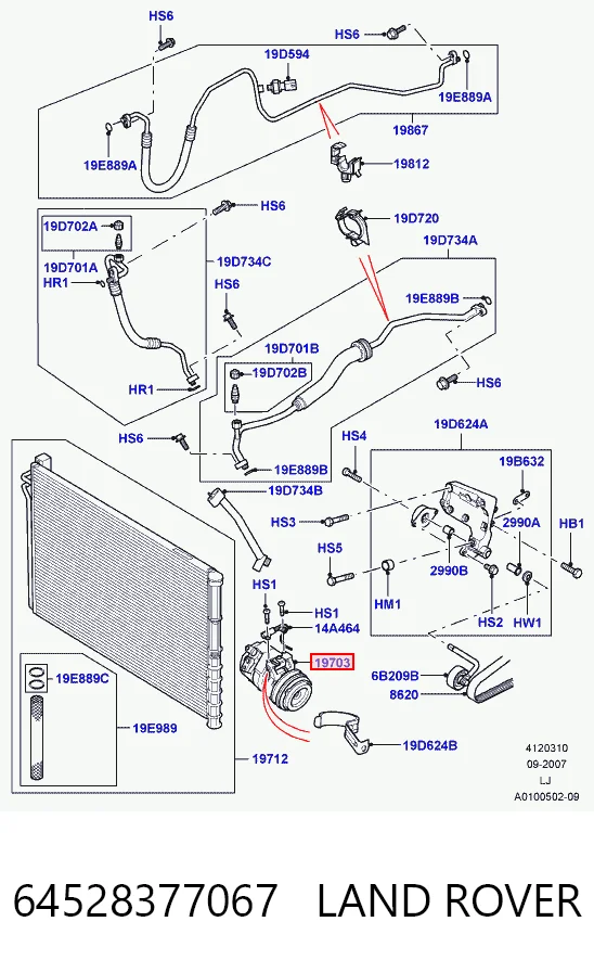 64528377067 Land Rover Compresor climatizador