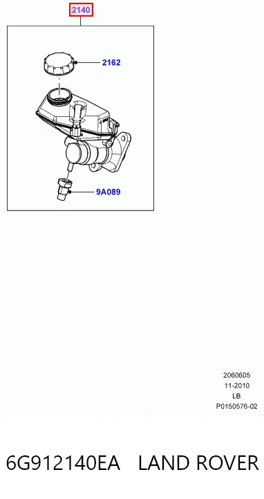 Cilindro principal de frenos para Land Rover Freelander II L359