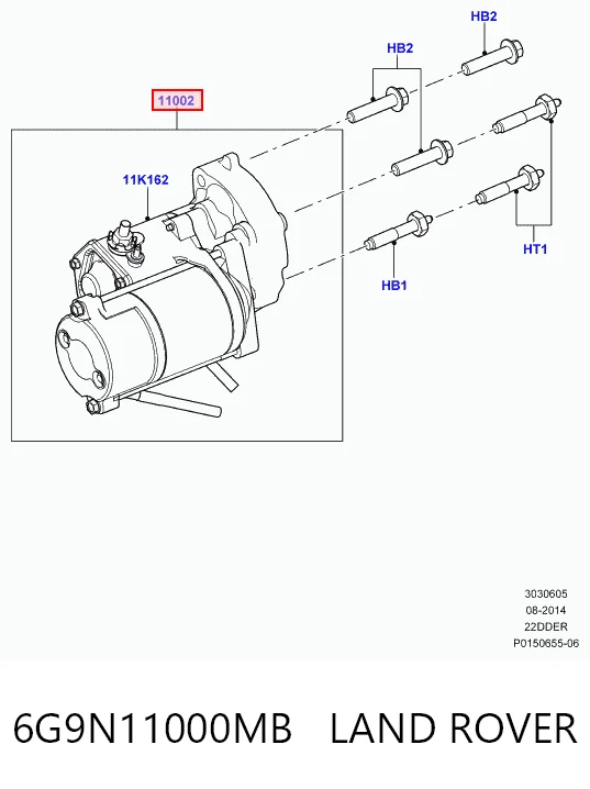 6G9N11000MB Land Rover Arranque motores