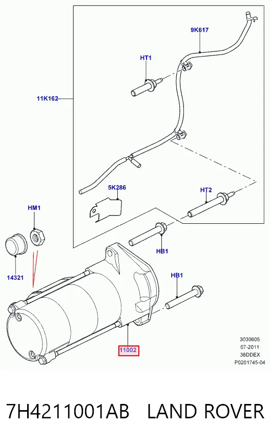 Burro de arranque  Land Rover Range Rover III SUV (L322) (2010 - 2012) precio, desde 124,87 EUR