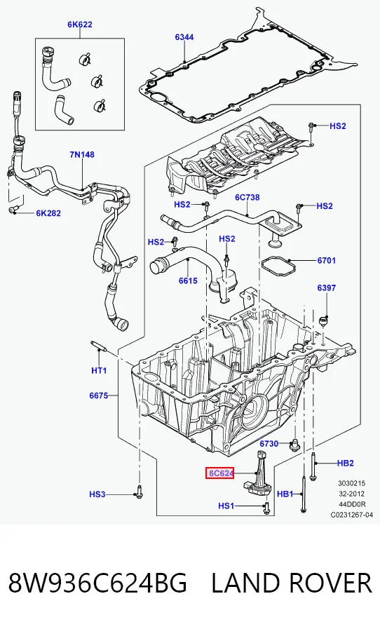 Sensor de nivel de aceite 8W936C624BG Ford