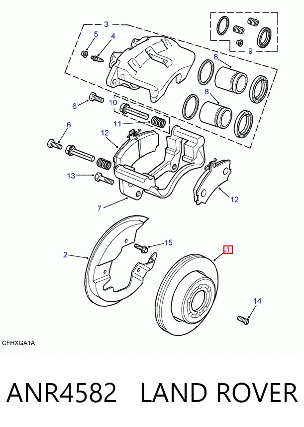 Disco de freno delantero ANR4582 LAND ROVER