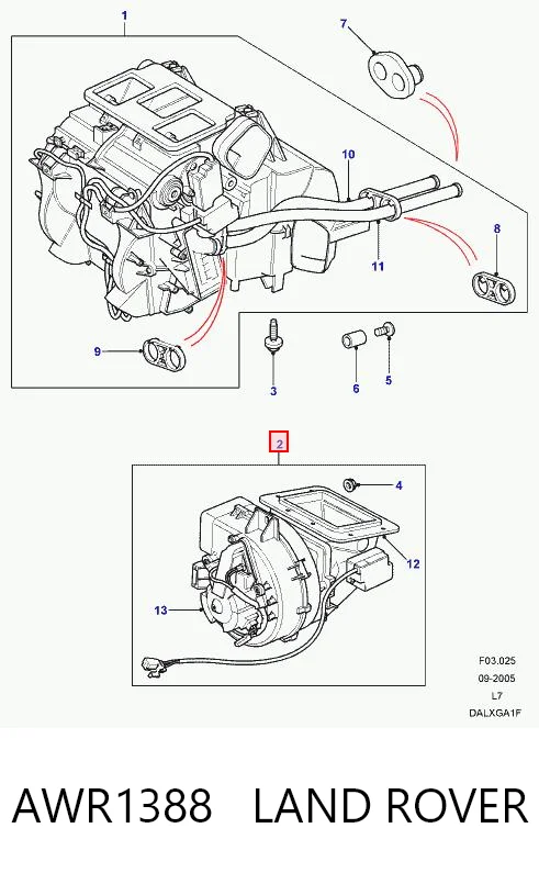 Comprar Motor del ventilador del calefactor Land Rover Range Rover II LP, P38A a bajo precio