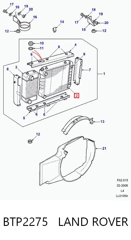 Refrigeración del motor para Land Rover Discovery I LG, LJ
