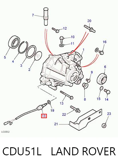 Sensor de marcha atrás CDU51L LAND ROVER