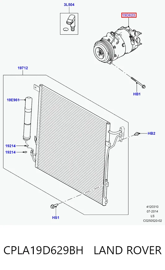 Compresor de aire acondicionado 1986AD1423 Bosch