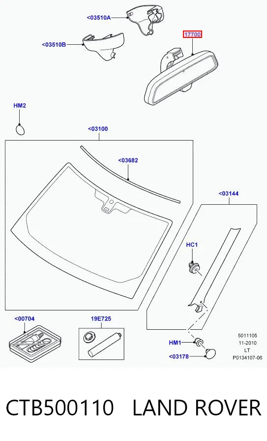 Espejo retrovisor interior Land Rover Range Rover I (2005-2013)