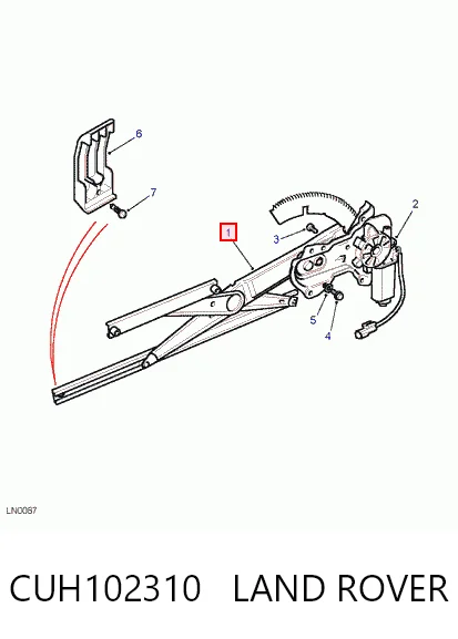 Mecanismo de elevalunas de la puerta delantera izquierda CUH102310 LAND ROVER