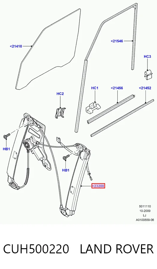 Mecanismo elevalunas delantero derecha Land Rover Range Rover III